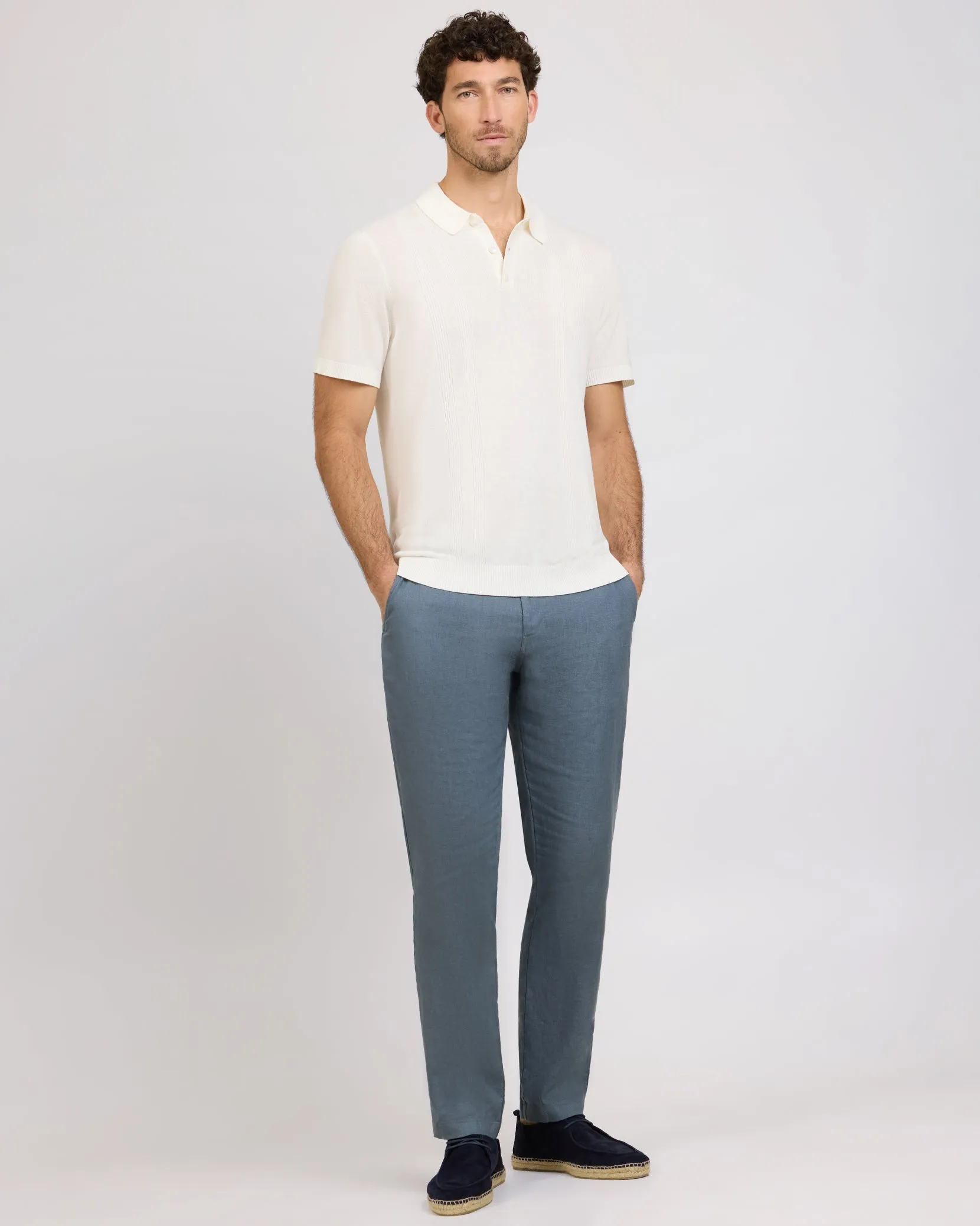 Silk Ribbed Knit Polo sold by Onia product image thumbnail 3
