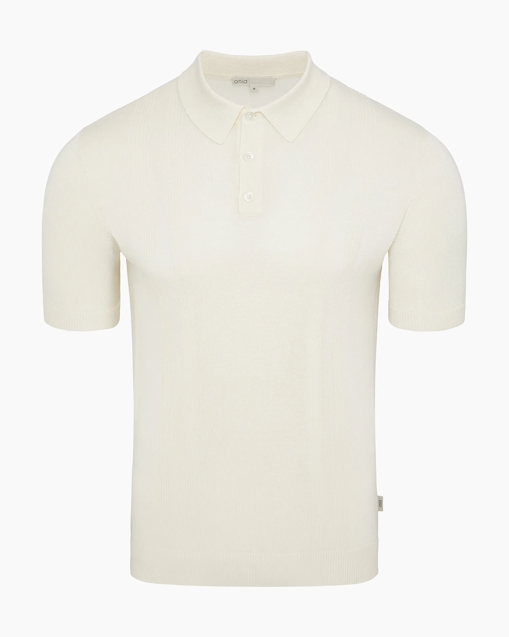Silk Ribbed Knit Polo sold by Onia