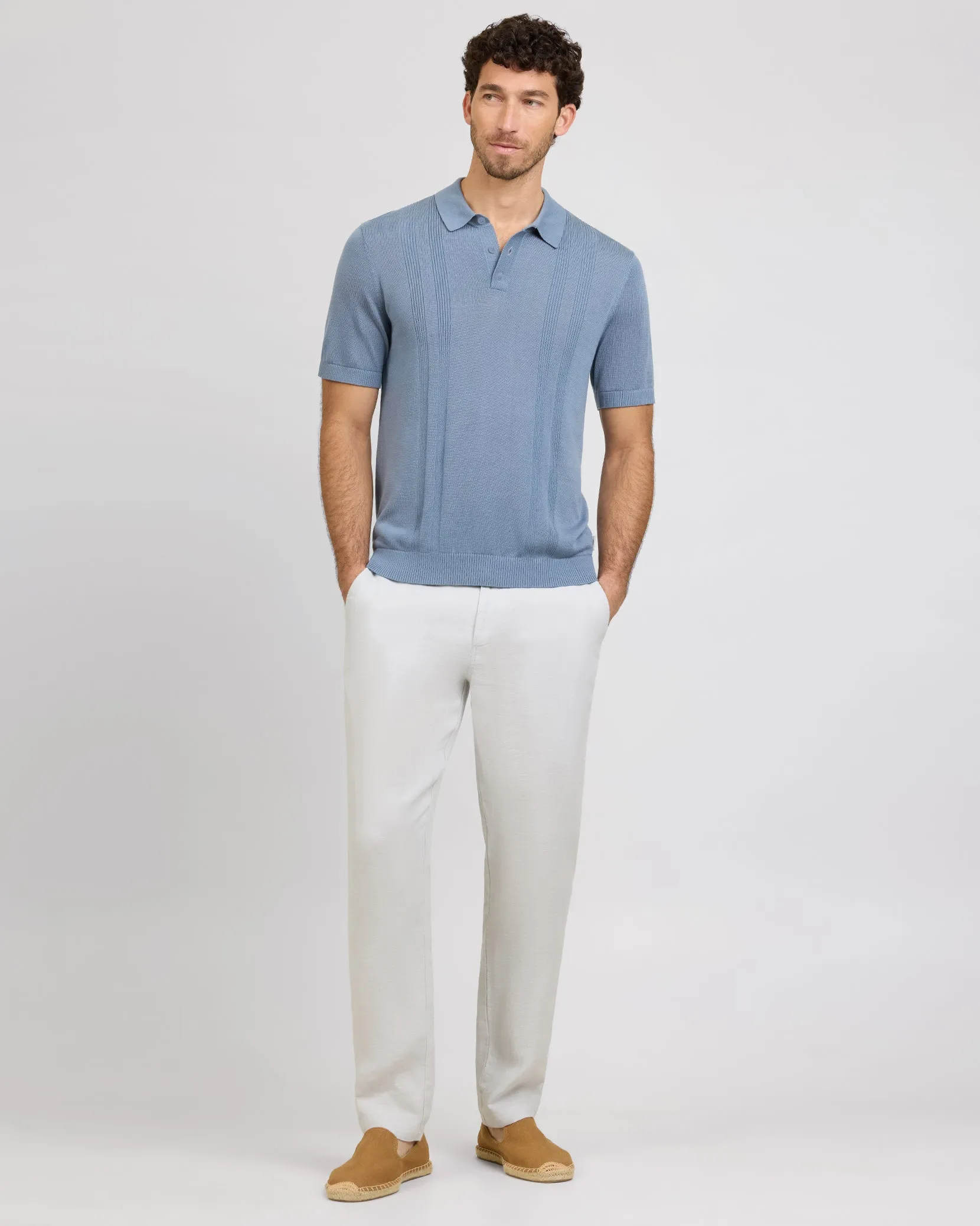 Silk Ribbed Knit Polo sold by Onia product image thumbnail 3
