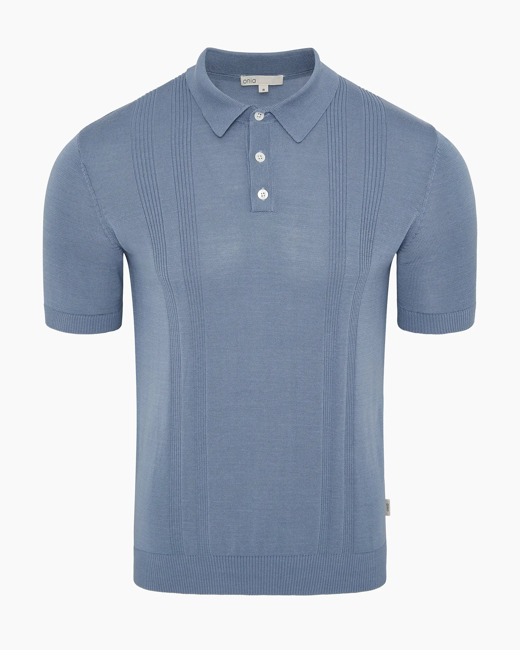 Silk Ribbed Knit Polo sold by Onia