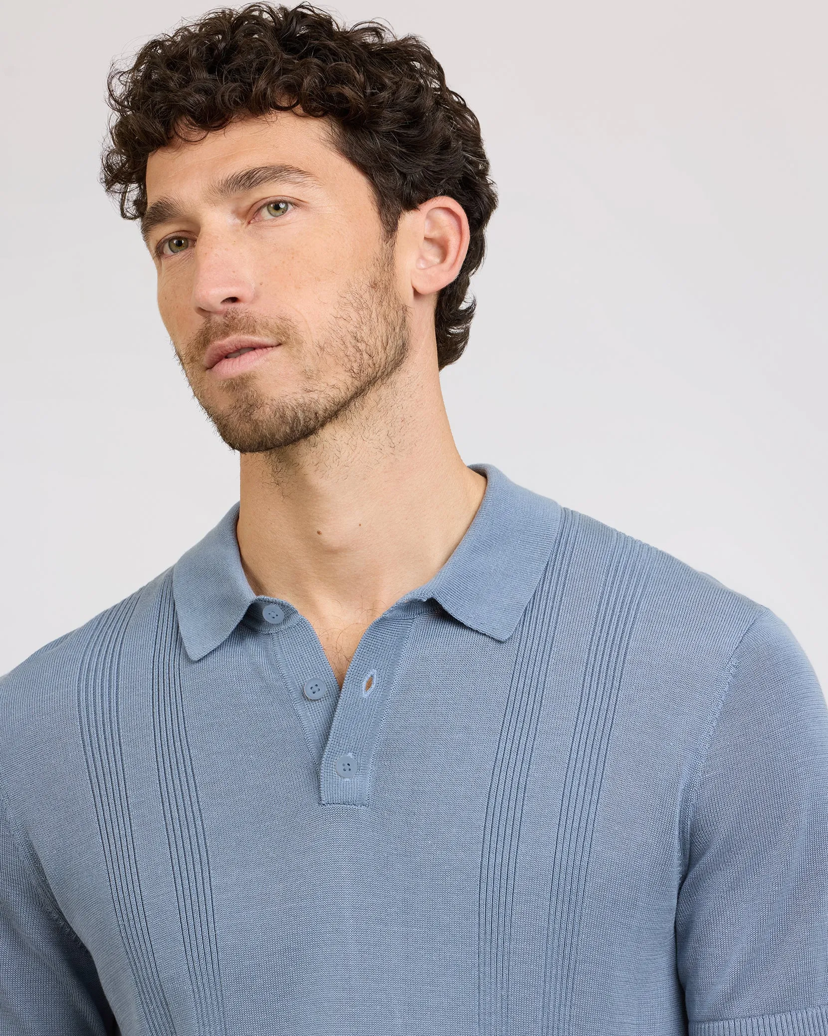 Silk Ribbed Knit Polo sold by Onia product image thumbnail 4