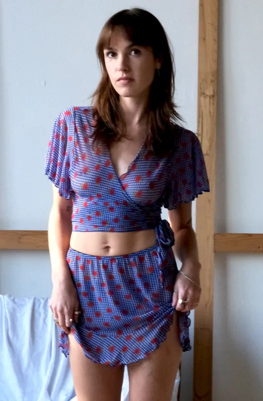 Picnic Club Angel Sleeve Wrap Top sold by Only Hearts