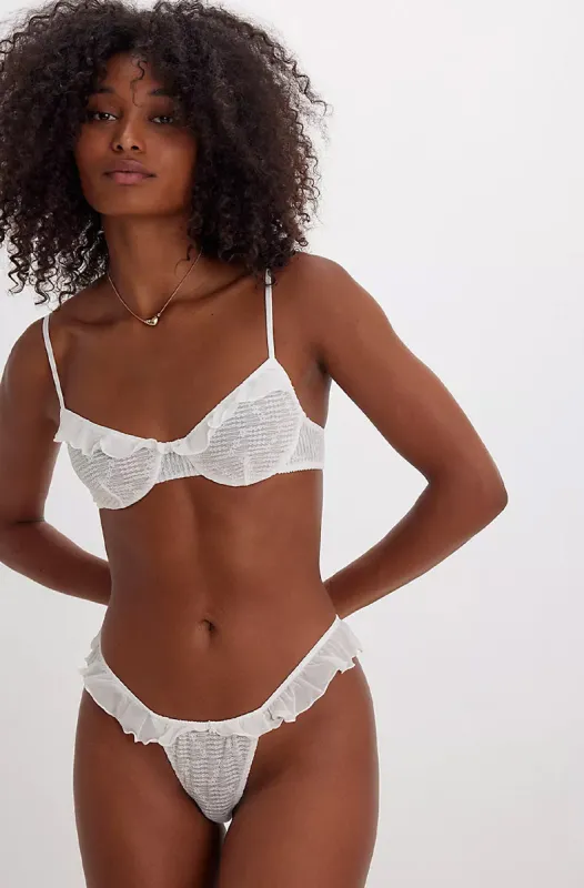 Chloe Ruffle Underwire Bra sold by Only Hearts