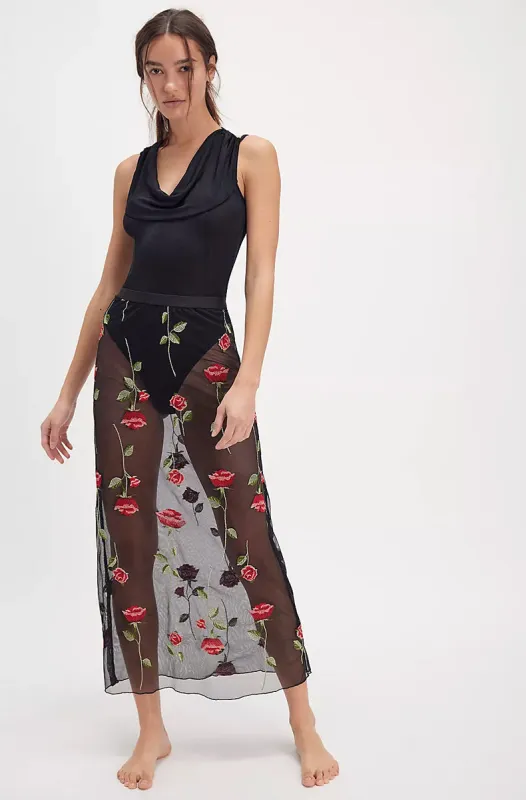 A Rose Is A Rose Pencil Skirt sold by Only Hearts