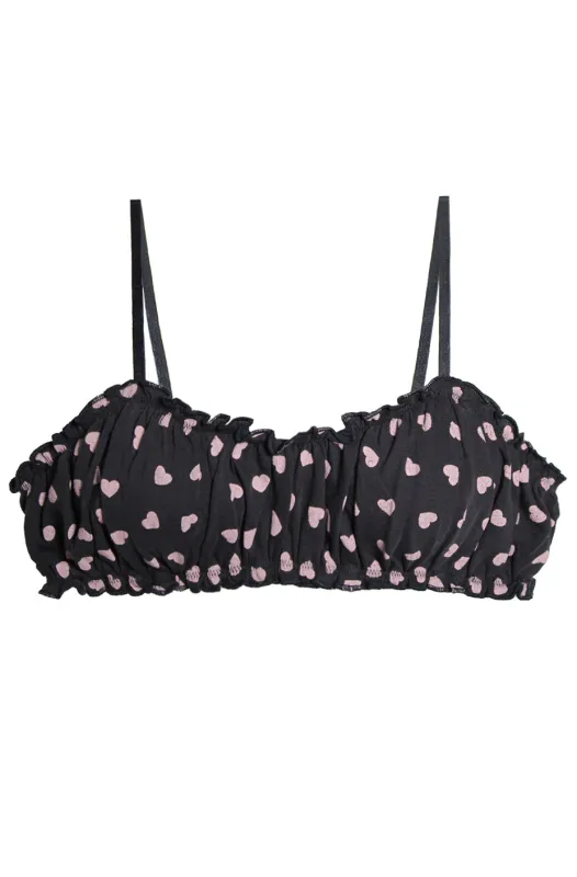 Organic Cotton Heritage Hearts Joey Bralette made by Only Hearts