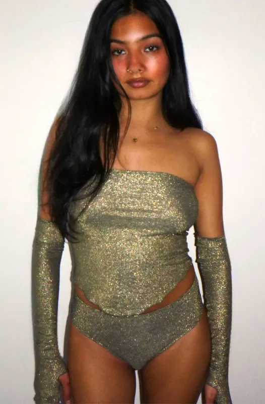 Metallic Jersey Diamond Tube Top made by Only Hearts