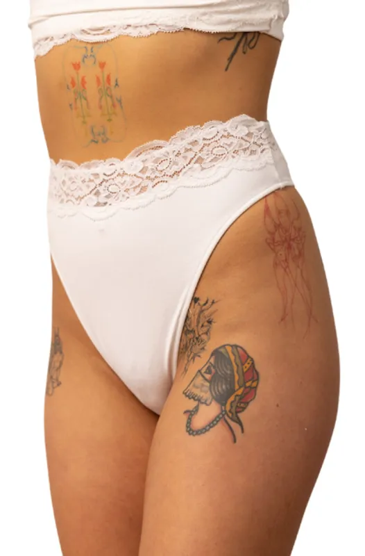 Delicious with Lace High Thong made by Only Hearts
