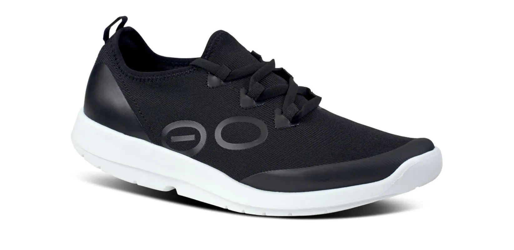 Men's OOmg Sport LS Low Shoe - White Black (FINAL SALE) sold by OOFOS