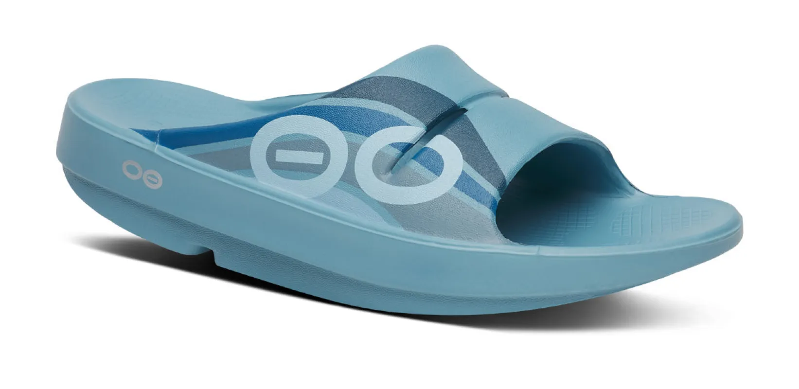 Men's OOahh Sport Slide Sandal - Ocean Blue Wave sold by OOFOS