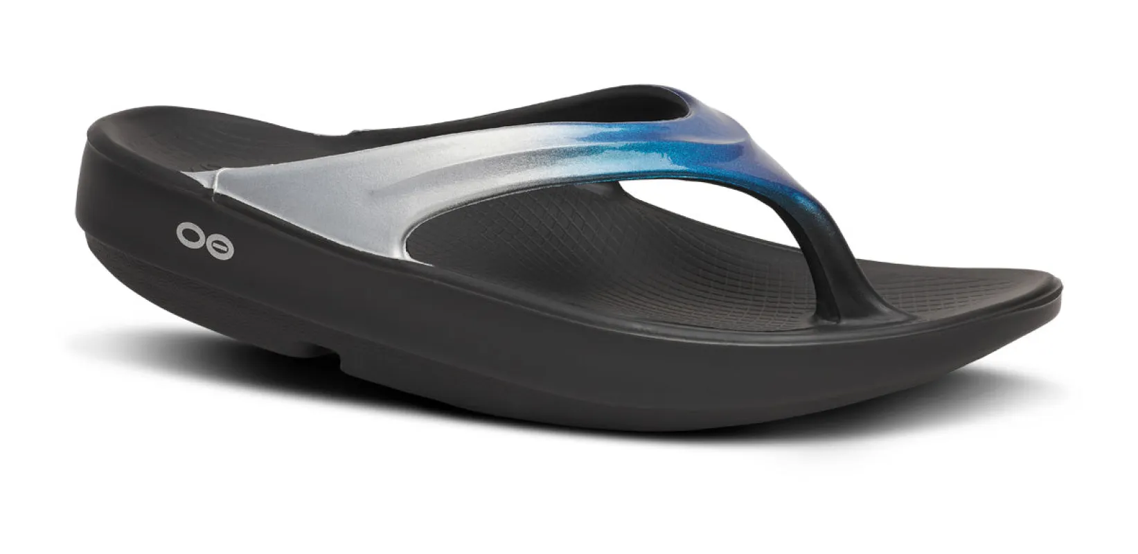 Women's OOlala Luxe Sandal - Shimmer Blue made by OOFOS