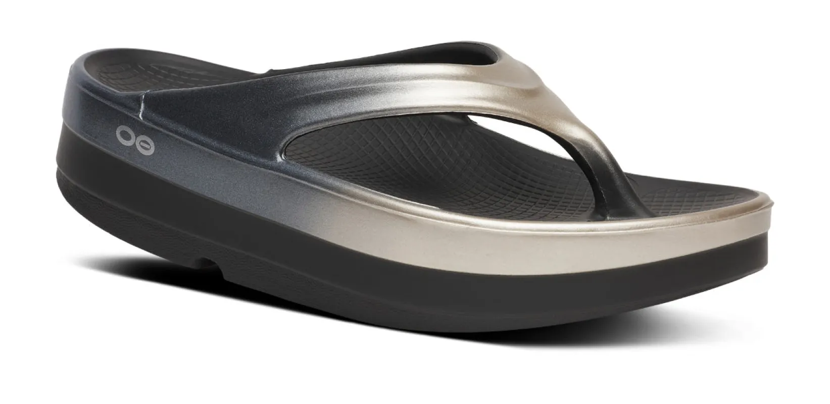 Women's OOmega OOlala Stacked Sandal - Latte Fade made by OOFOS