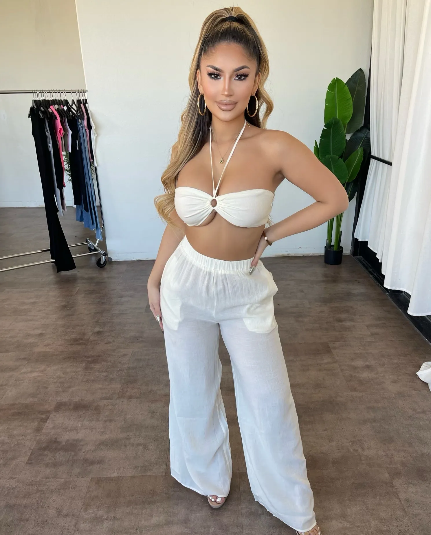 Kayla 2 Piece Set(Cream) sold by OOTDFash