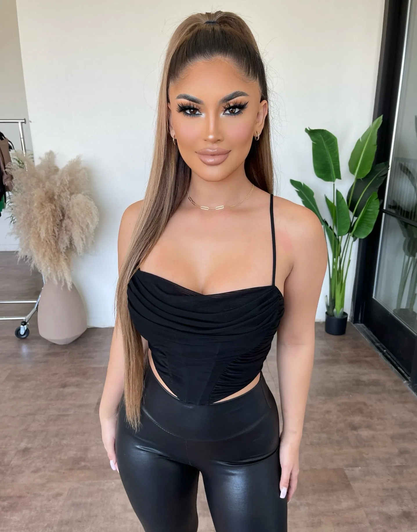 Arianna Crop Top (Black) sold by OOTDFash