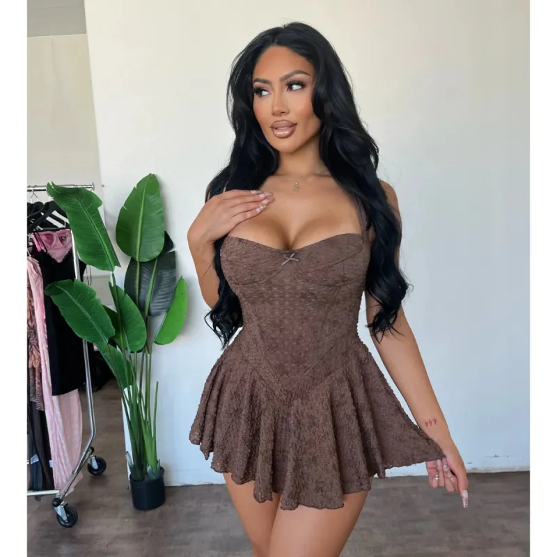 Tarisa Romper (Brown) sold by OOTDFash