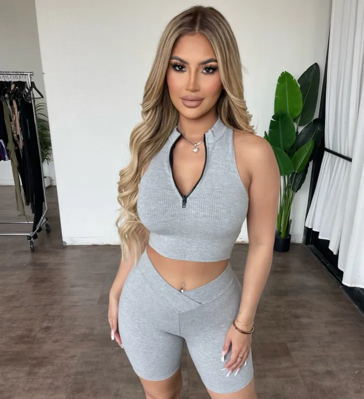 Skylar Set (Heather Grey) sold by OOTDFash