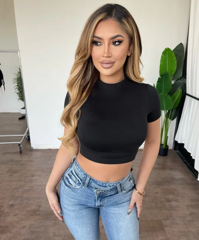 Debra Cropped Top(Black) sold by OOTDFash