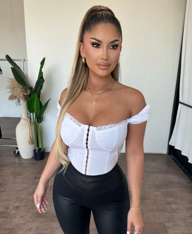 Deila Top (White) sold by OOTDFash