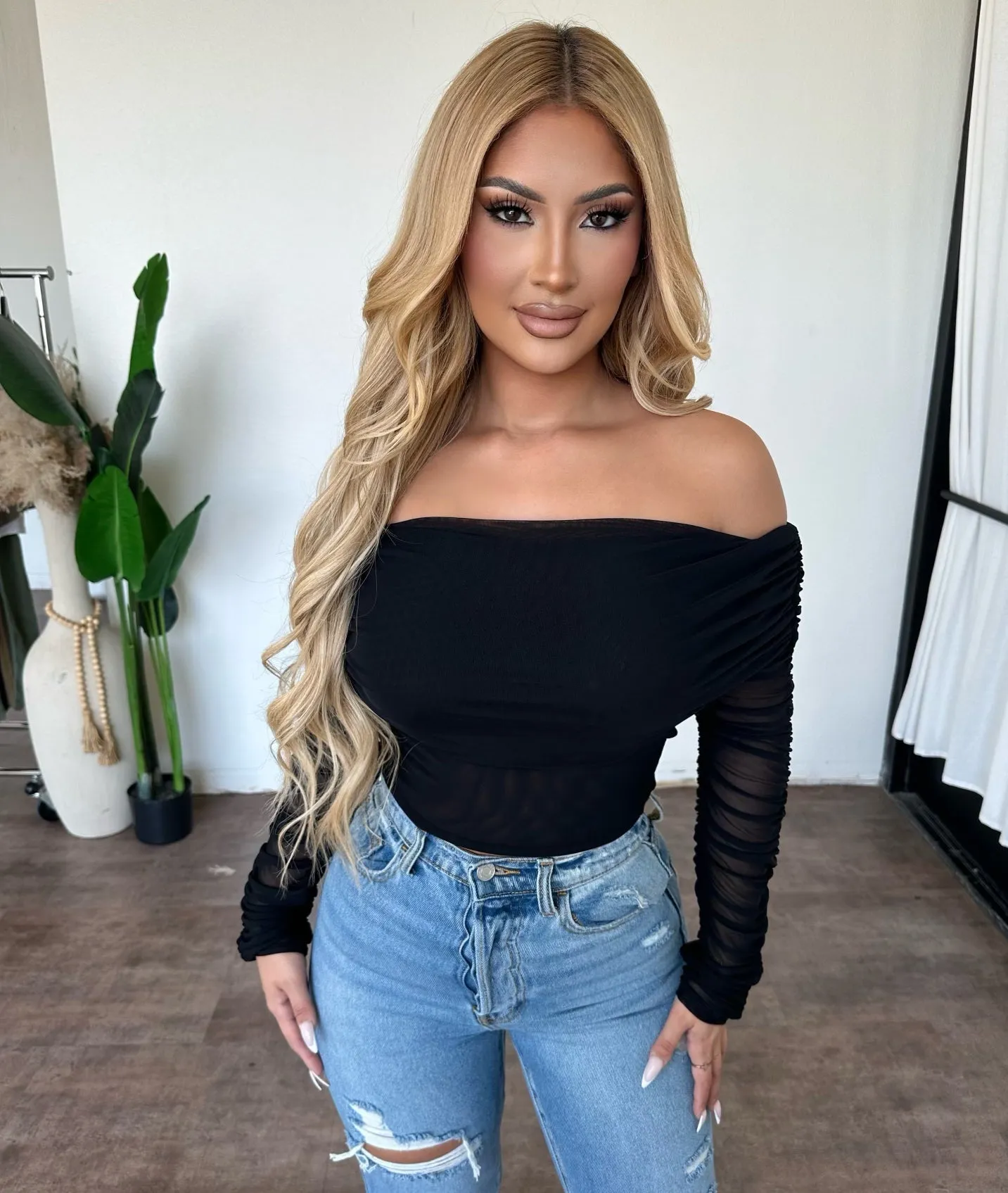 Lucie Top (Black) sold by OOTDFash