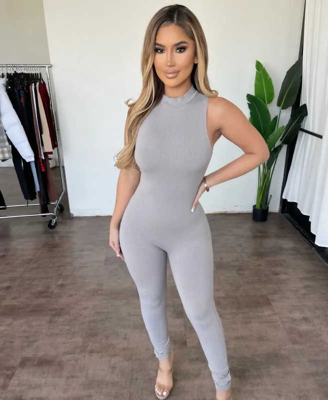 Jimena Jumpsuit(Light Grey) sold by OOTDFash