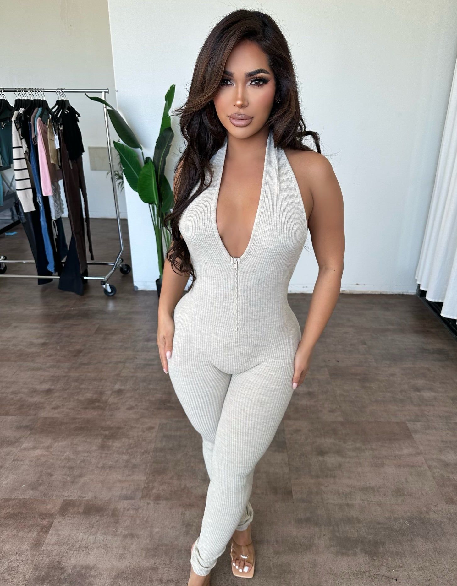 Kailey Jumpsuit (Oatmeal) sold by OOTDFash