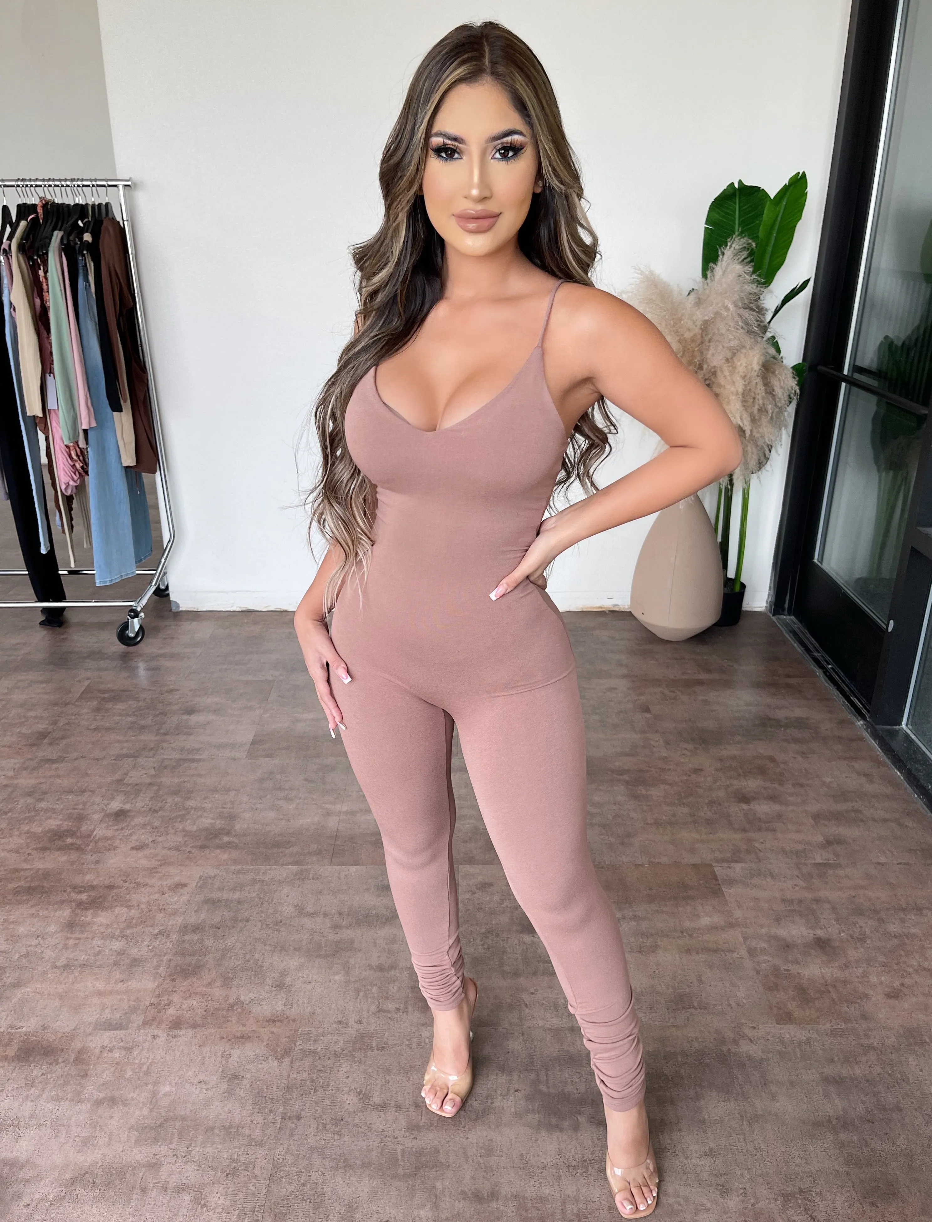 Gabby Cami Jumpsuit(Mocha) sold by OOTDFash
