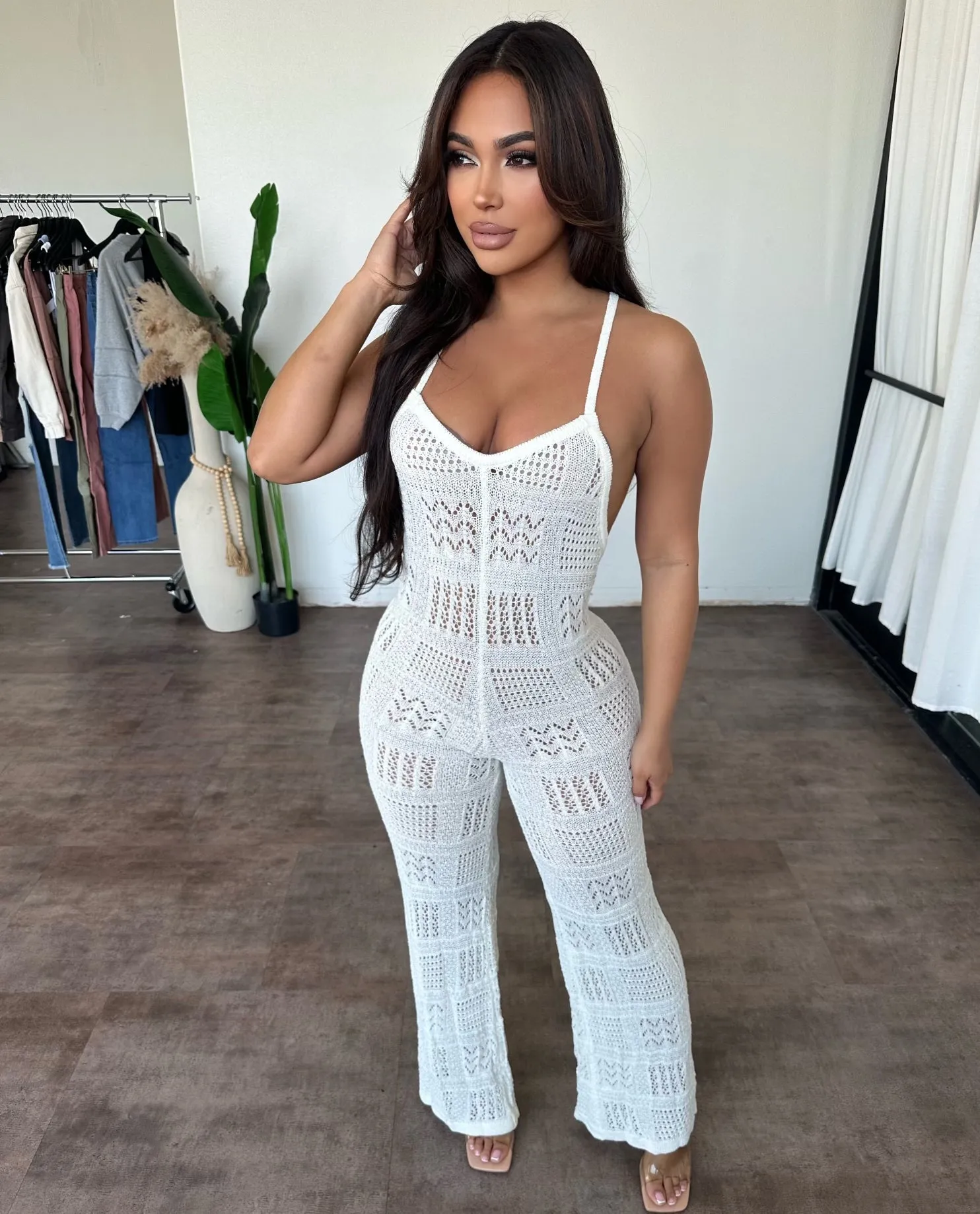 Scarlett Knit Jumpsuit (Ivory) sold by OOTDFash