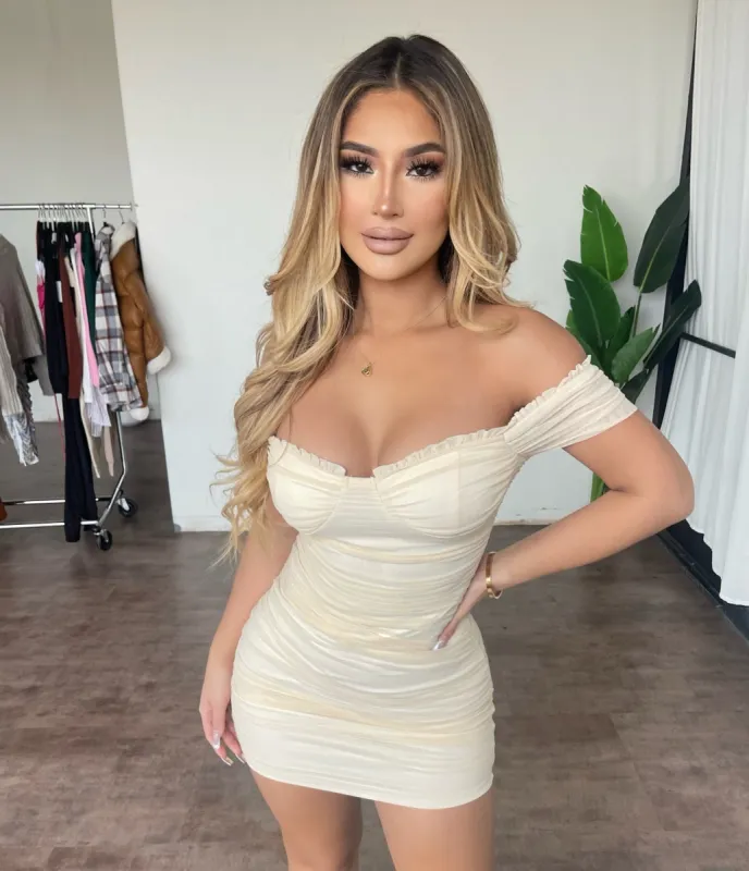 Fannie Dress(Cream) sold by OOTDFash