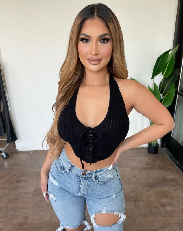 Doris Cropped Top(Black) sold by OOTDFash