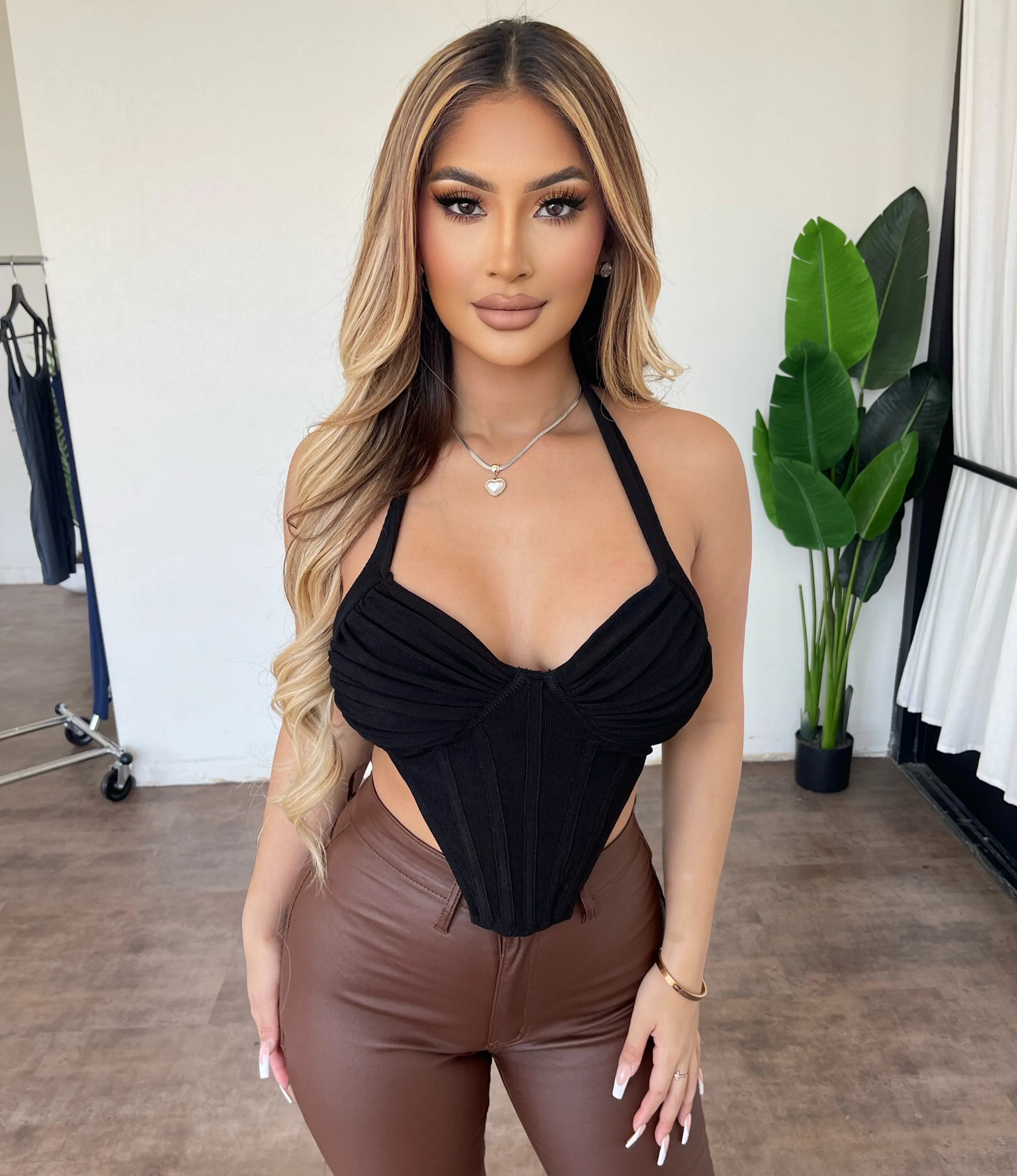 Ariel Halter Top(Black) sold by OOTDFash