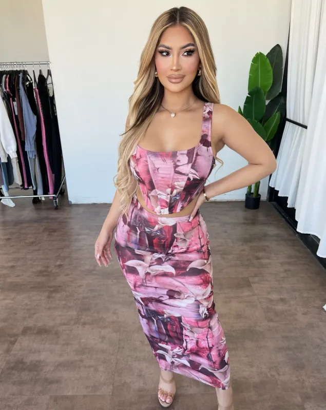 Mindy 2 Piece Set(Pink Floral) sold by OOTDFash