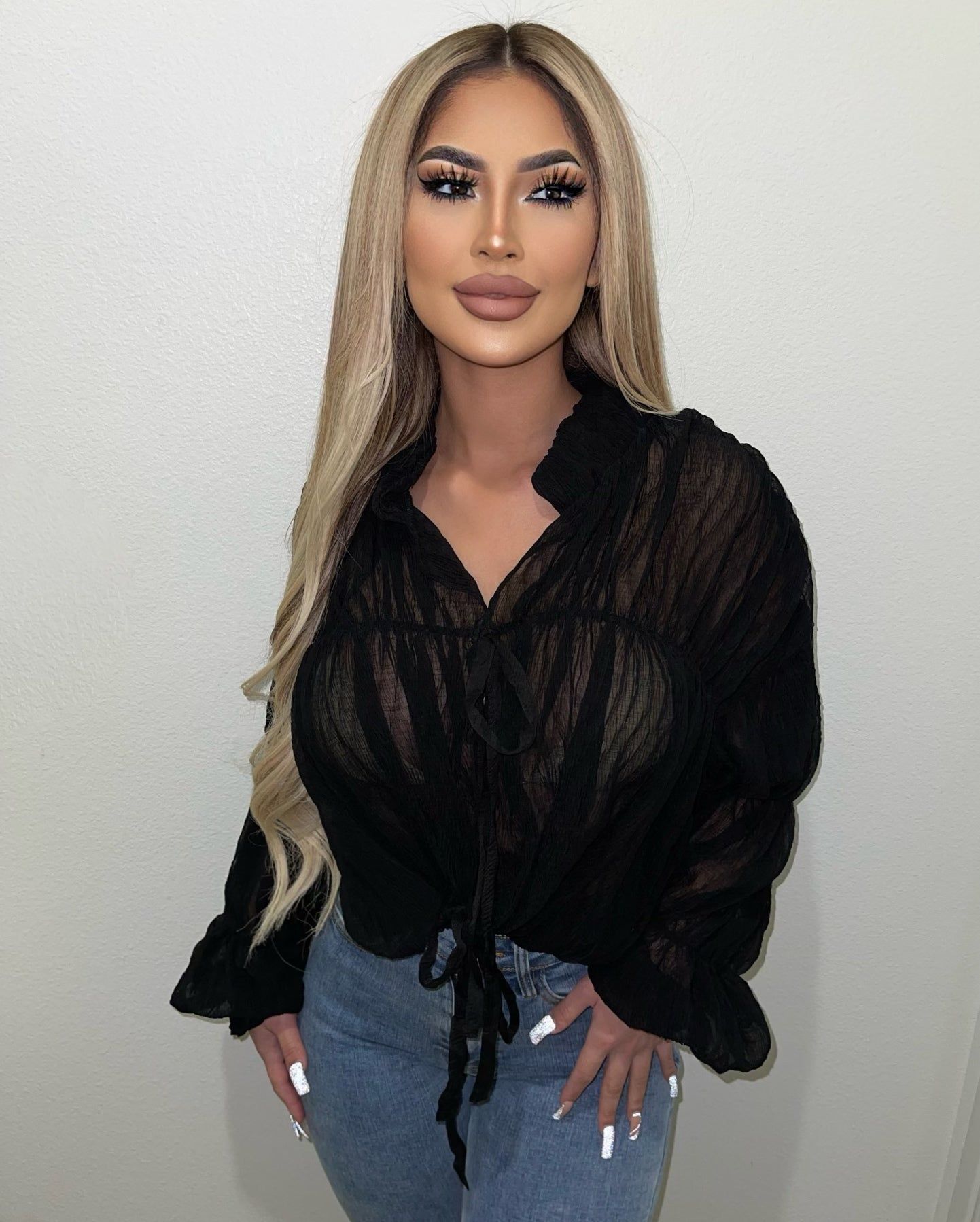 Bella Long Sleeve Top(Black)FINAL SALE sold by OOTDFash