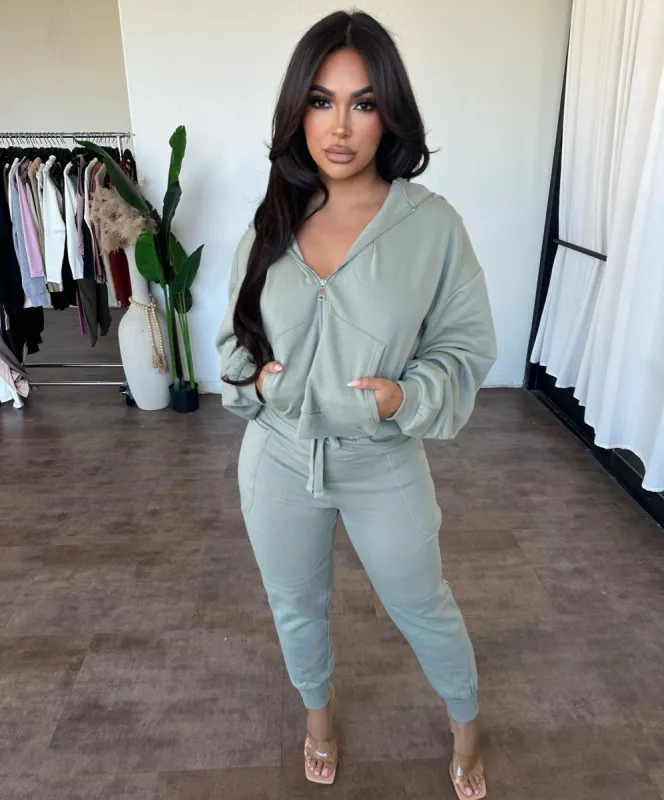 Karen Joggers (Sage) sold by OOTDFash