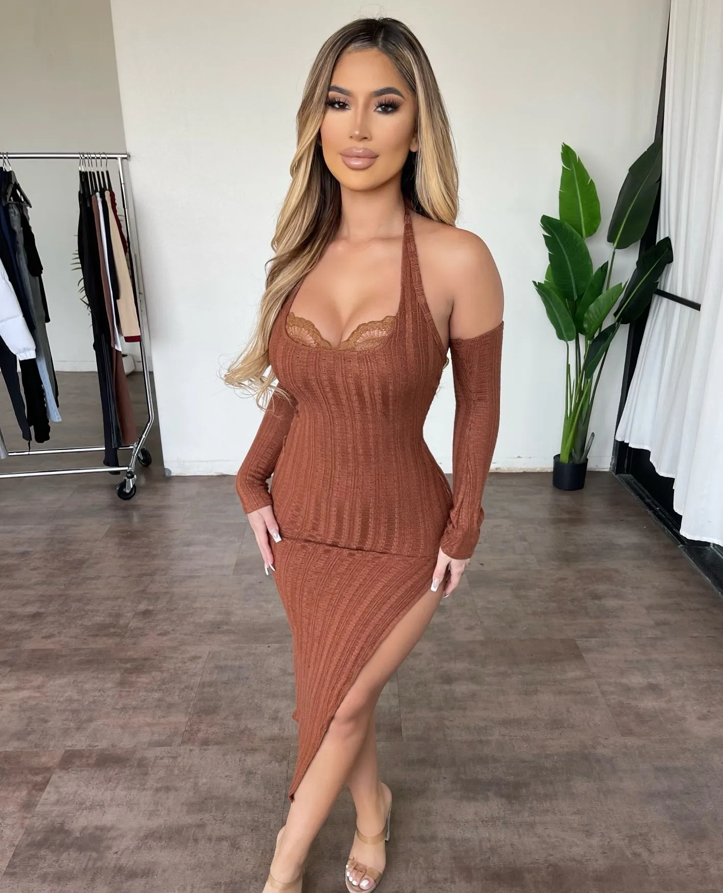 Drea Dress(Caramel) sold by OOTDFash