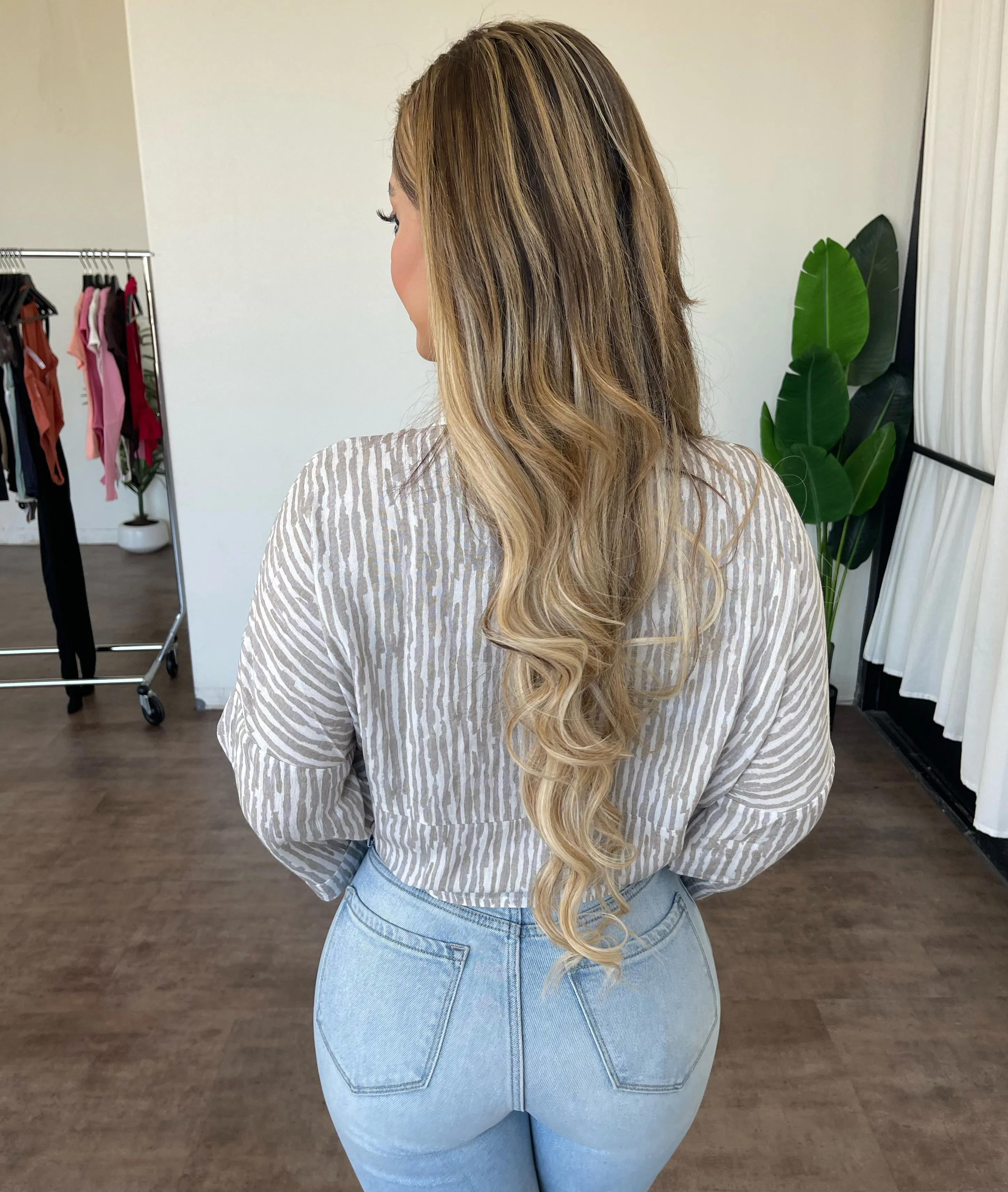 Laura Button Top(Ivory/Taupe) sold by OOTDFash product image thumbnail 2