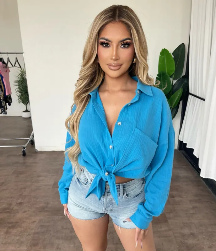 Annie Top (Aqua) sold by OOTDFash