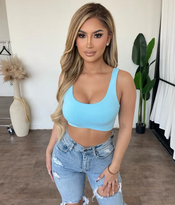 Delanie Top (Sky Blue) sold by OOTDFash