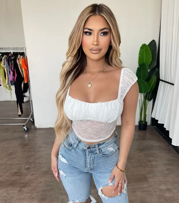 Nancy Cropped Top(White) sold by OOTDFash