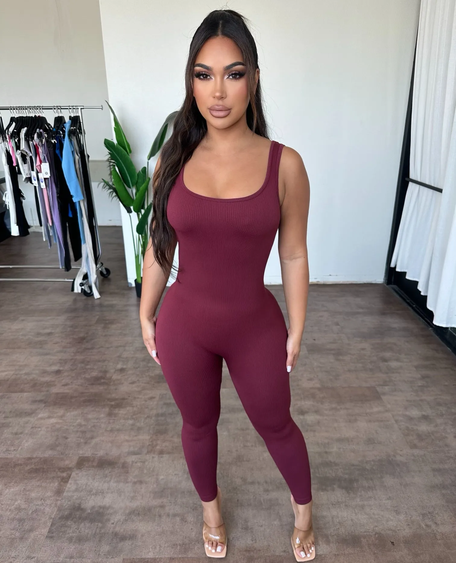 Rebecca Jumpsuit (Red) sold by OOTDFash