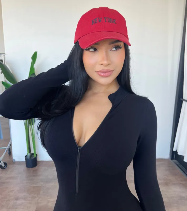 New York Hat Red/Navy sold by OOTDFash