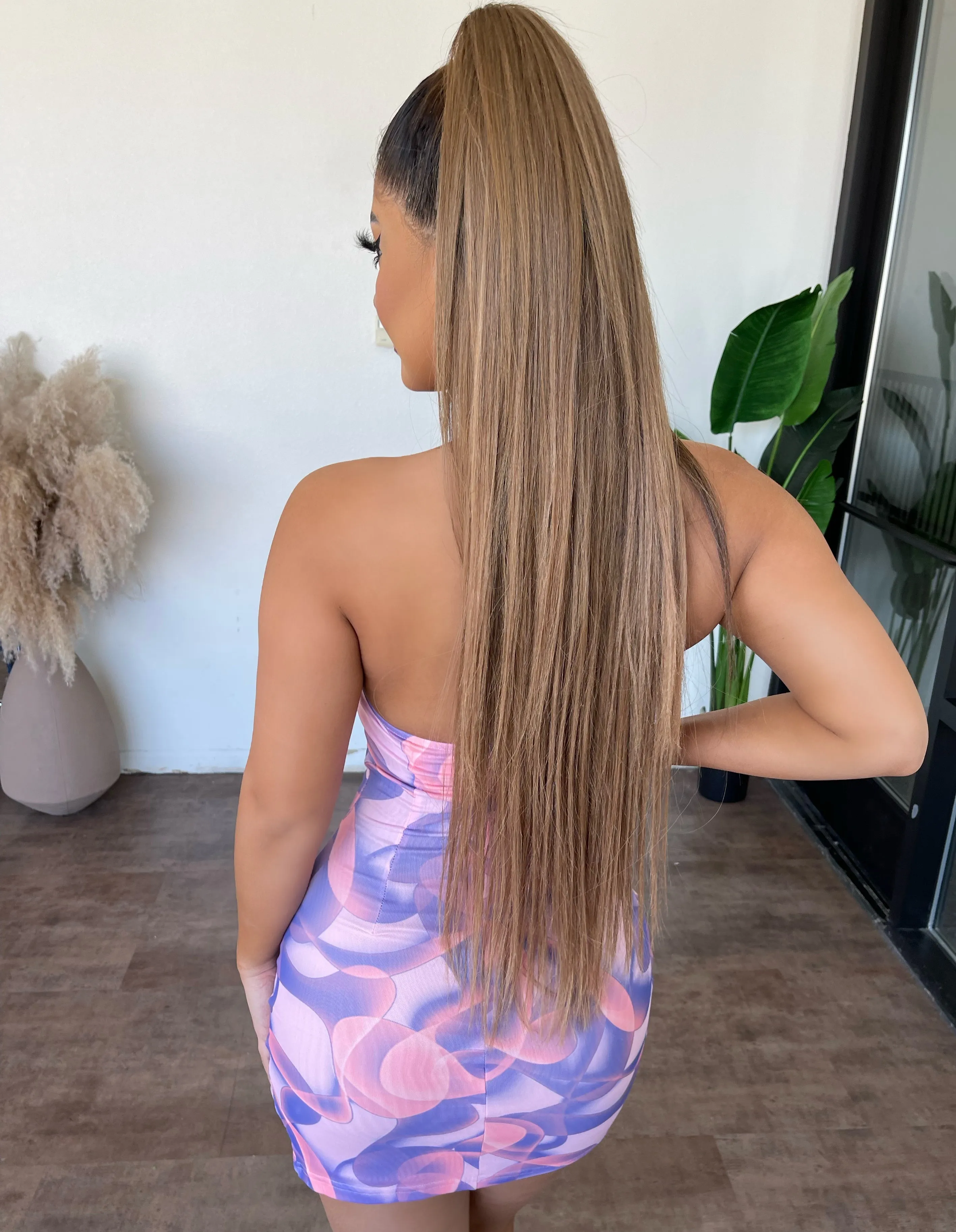 Rosie Halter Mesh Mini Dress(Lavender) sold by OOTDFash product image thumbnail 2