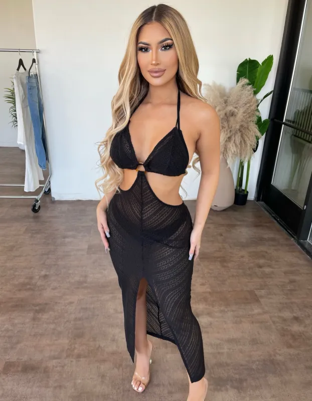 Paige Cami Knit Dress(Black) sold by OOTDFash