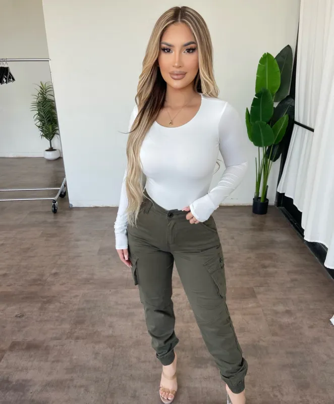 Kacey Cargo Pants(Olive) sold by OOTDFash