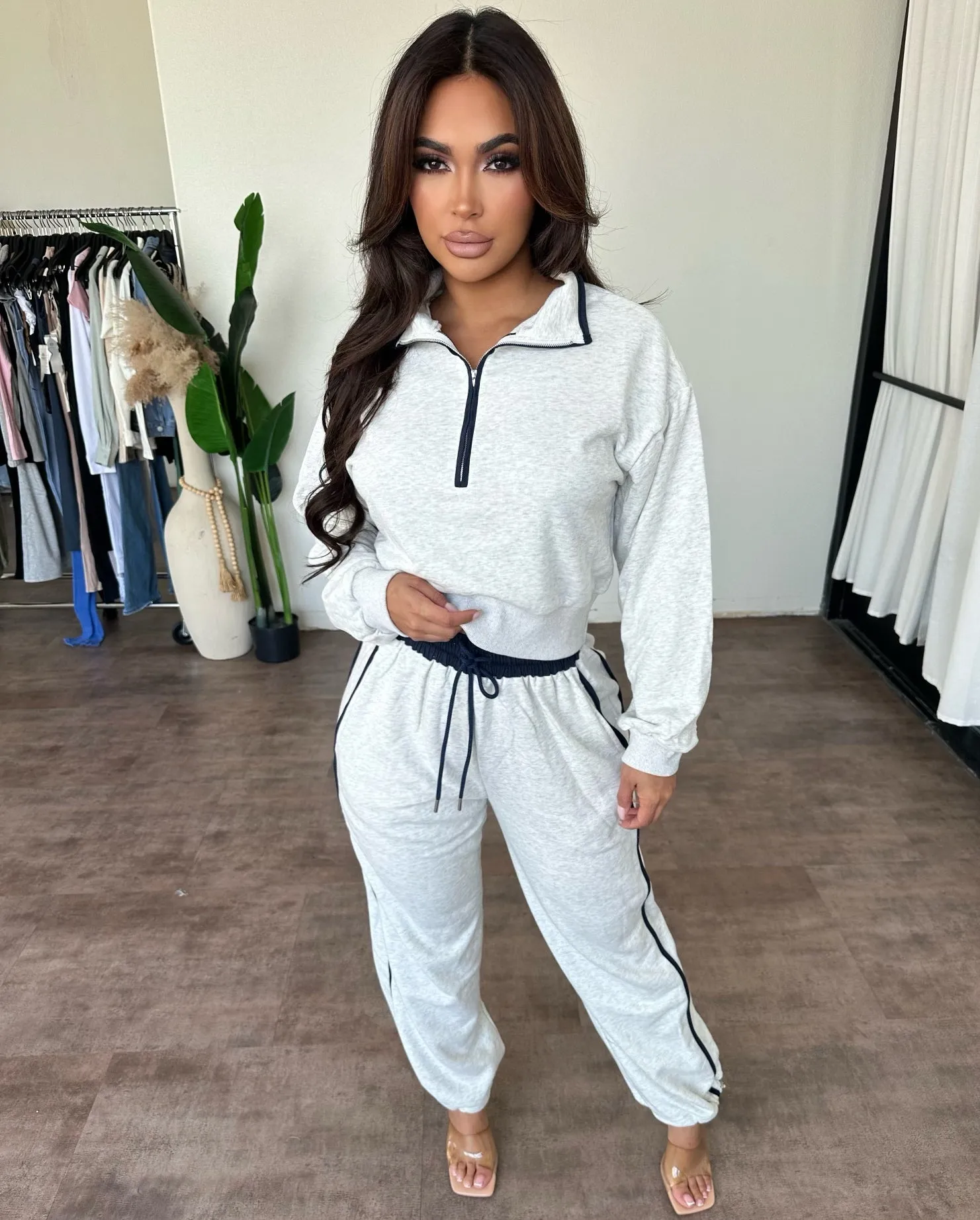 Hazel Set (Grey/Navy) sold by OOTDFash