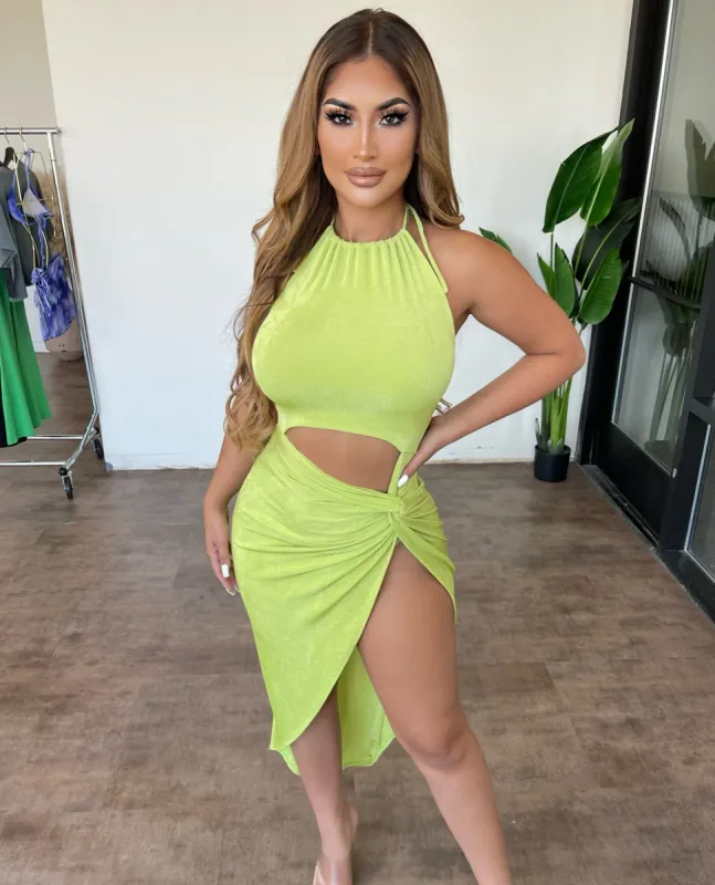 Isabella Dress(Lime Green) sold by OOTDFash