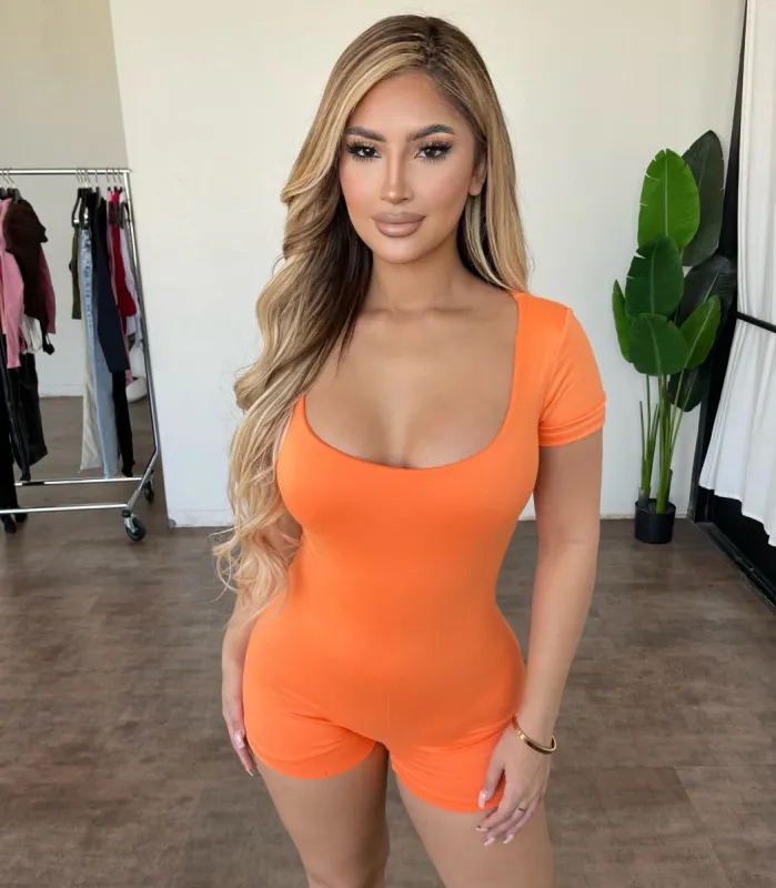 Rosie Romper(Orange) sold by OOTDFash