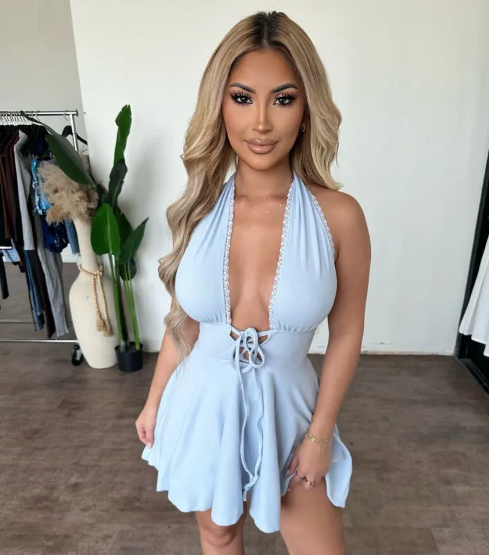 Hana Dress (Light Blue) sold by OOTDFash