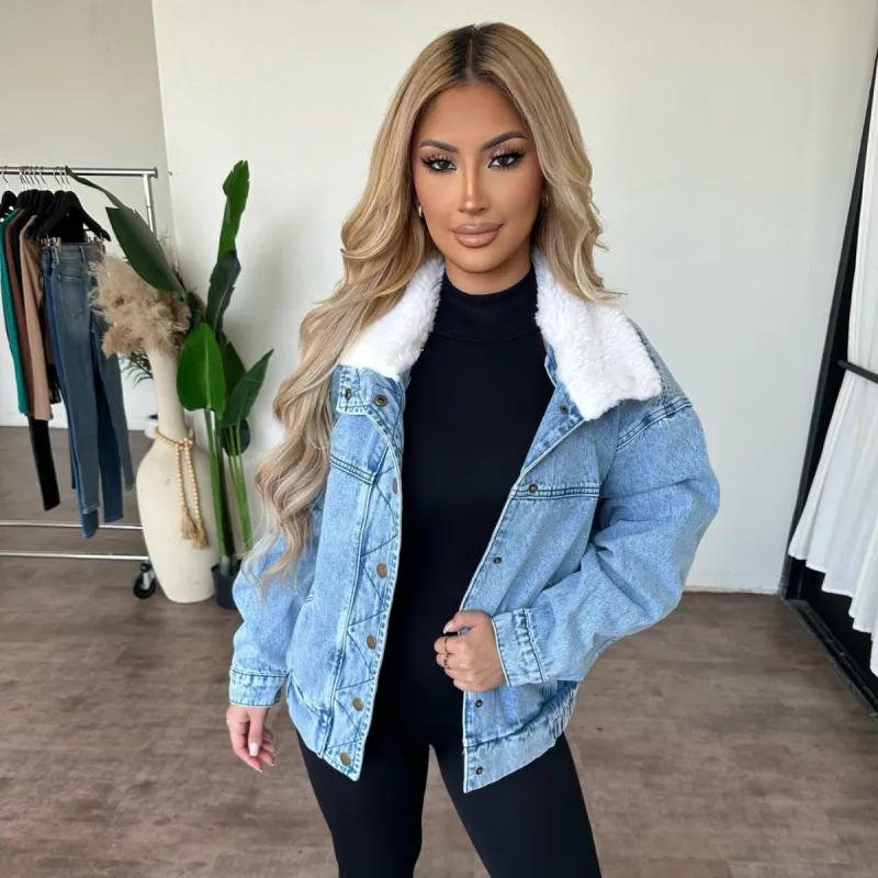 Nalani Jacket (Medium Denim) sold by OOTDFash