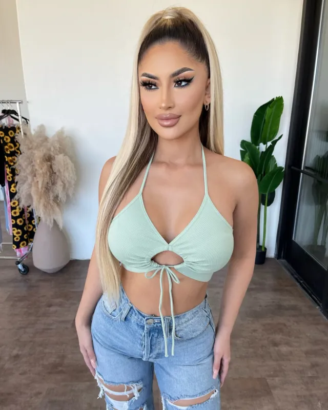 Genesis Halter Top(Sage) sold by OOTDFash