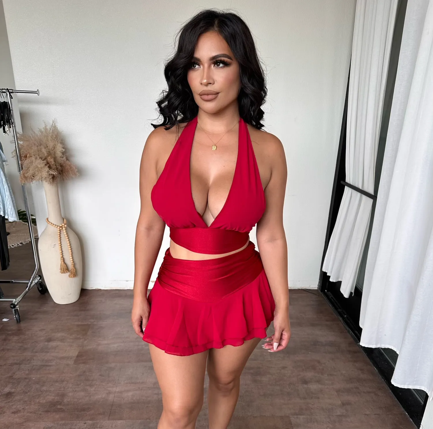 Melissa Skirt Set (Red) sold by OOTDFash