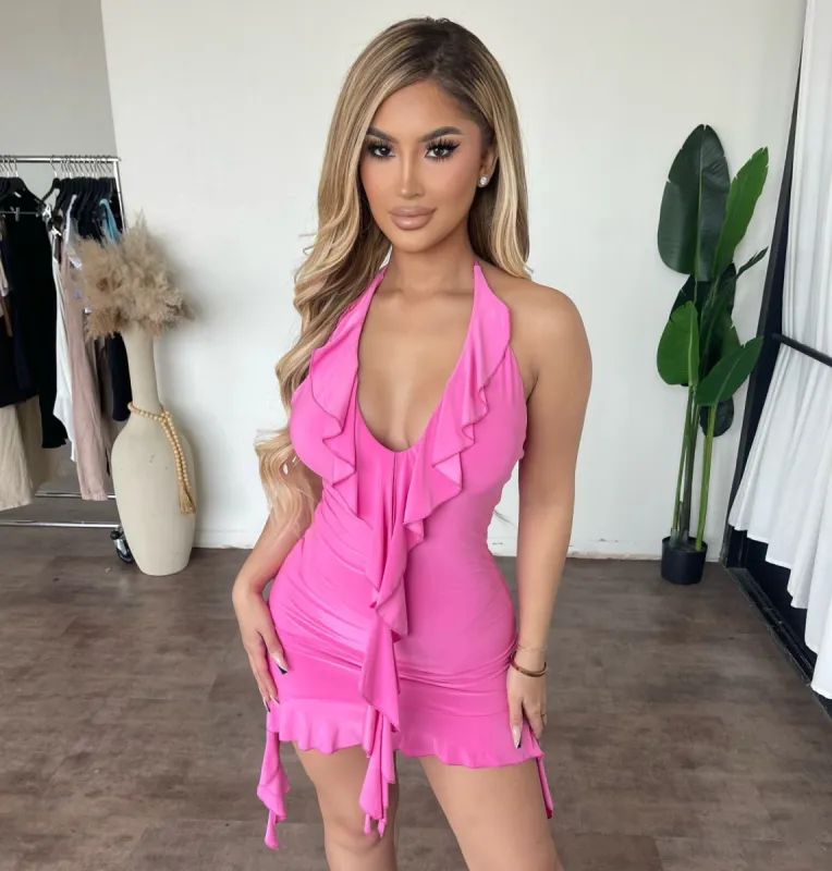 Selena Dress (Hot Pink) sold by OOTDFash